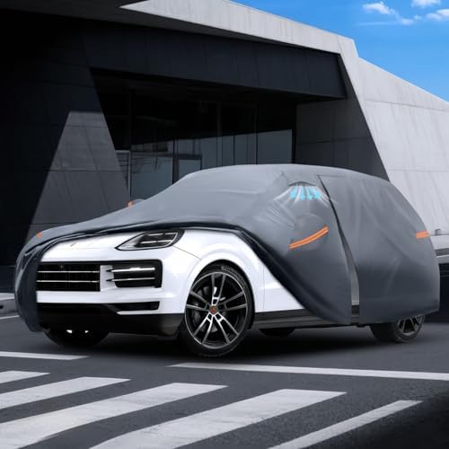 Waterproof Hyundai Kona 2017 2026  Car Cover with Breathable Vents   2026 Upgrade  Premium Covers with Cotton Liner and Zipper Door  Sun Rain Snow Dust Uv Protection  Gift with Towel