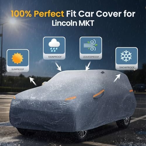 Waterproof Hyundai Kona 2017 2026  Car Cover with Breathable Vents   2026 Upgrade  Premium Covers with Cotton Liner and Zipper Door  Sun Rain Snow Dust Uv Protection  Gift with Towel