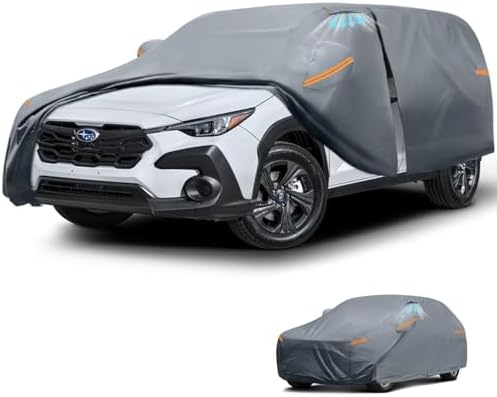 Waterproof Hyundai Kona 2017 2026  Car Cover with Breathable Vents   2026 Upgrade  Premium Covers with Cotton Liner and Zipper Door  Sun Rain Snow Dust Uv Protection  Gift with Towel