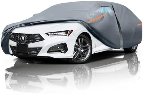 Waterproof Hyundai Kona 2017 2026  Car Cover with Breathable Vents   2026 Upgrade  Premium Covers with Cotton Liner and Zipper Door  Sun Rain Snow Dust Uv Protection  Gift with Towel