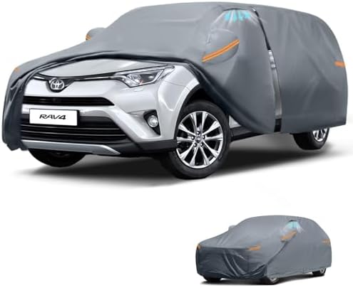 Waterproof Hyundai Kona 2017 2026  Car Cover with Breathable Vents   2026 Upgrade  Premium Covers with Cotton Liner and Zipper Door  Sun Rain Snow Dust Uv Protection  Gift with Towel