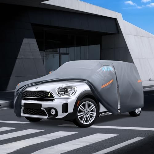 Waterproof Hyundai Kona 2017 2026  Car Cover with Breathable Vents   2026 Upgrade  Premium Covers with Cotton Liner and Zipper Door  Sun Rain Snow Dust Uv Protection  Gift with Towel