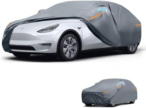 Waterproof Hyundai Kona 2017 2026  Car Cover with Breathable Vents   2026 Upgrade  Premium Covers with Cotton Liner and Zipper Door  Sun Rain Snow Dust Uv Protection  Gift with Towel