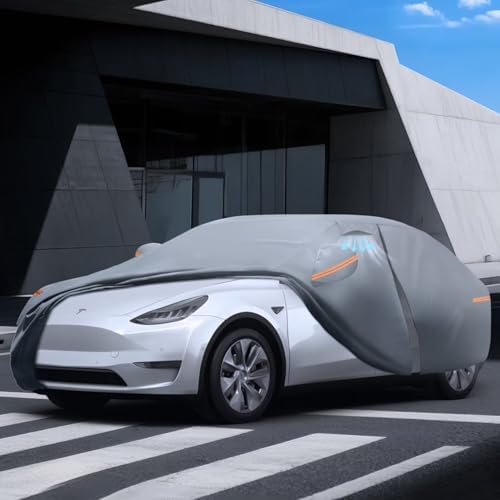 Waterproof Hyundai Kona 2017 2026  Car Cover with Breathable Vents   2026 Upgrade  Premium Covers with Cotton Liner and Zipper Door  Sun Rain Snow Dust Uv Protection  Gift with Towel