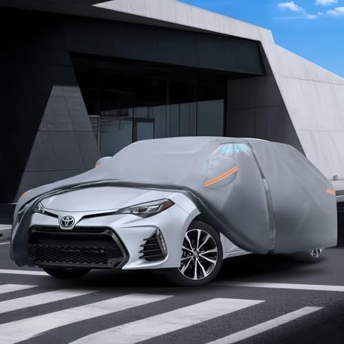 Waterproof Hyundai Kona 2017 2026  Car Cover with Breathable Vents   2026 Upgrade  Premium Covers with Cotton Liner and Zipper Door  Sun Rain Snow Dust Uv Protection  Gift with Towel