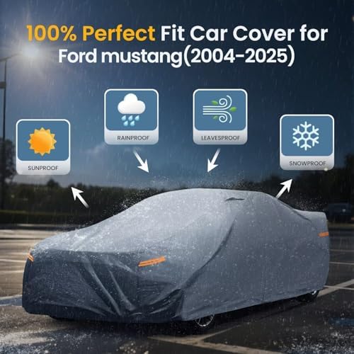 Waterproof Hyundai Kona 2017 2026  Car Cover with Breathable Vents   2026 Upgrade  Premium Covers with Cotton Liner and Zipper Door  Sun Rain Snow Dust Uv Protection  Gift with Towel