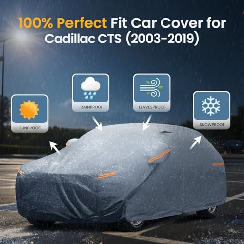 Waterproof Hyundai Kona 2017 2026  Car Cover with Breathable Vents   2026 Upgrade  Premium Covers with Cotton Liner and Zipper Door  Sun Rain Snow Dust Uv Protection  Gift with Towel