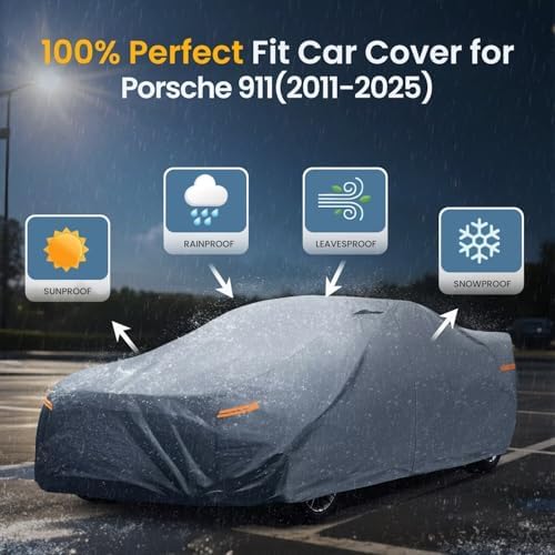 Waterproof Hyundai Kona 2017 2026  Car Cover with Breathable Vents   2026 Upgrade  Premium Covers with Cotton Liner and Zipper Door  Sun Rain Snow Dust Uv Protection  Gift with Towel