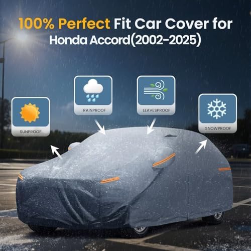 Waterproof Hyundai Kona 2017 2026  Car Cover with Breathable Vents   2026 Upgrade  Premium Covers with Cotton Liner and Zipper Door  Sun Rain Snow Dust Uv Protection  Gift with Towel