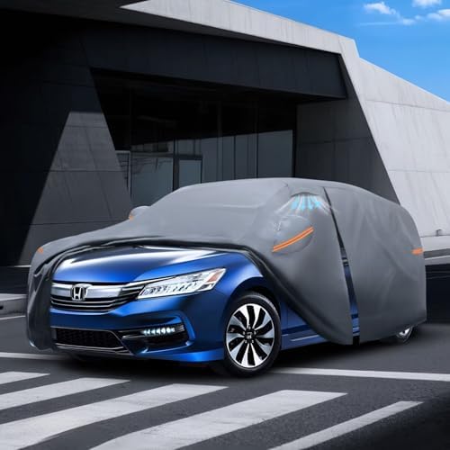 Waterproof Hyundai Kona 2017 2026  Car Cover with Breathable Vents   2026 Upgrade  Premium Covers with Cotton Liner and Zipper Door  Sun Rain Snow Dust Uv Protection  Gift with Towel