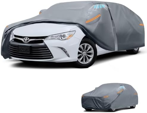 Waterproof Hyundai Kona 2017 2026  Car Cover with Breathable Vents   2026 Upgrade  Premium Covers with Cotton Liner and Zipper Door  Sun Rain Snow Dust Uv Protection  Gift with Towel