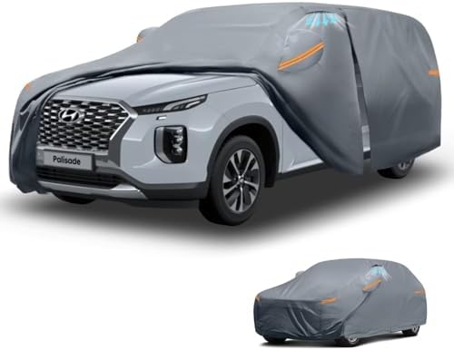 Waterproof Hyundai Kona 2017 2026  Car Cover with Breathable Vents   2026 Upgrade  Premium Covers with Cotton Liner and Zipper Door  Sun Rain Snow Dust Uv Protection  Gift with Towel