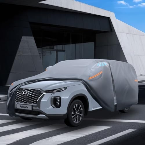 Waterproof Hyundai Kona 2017 2026  Car Cover with Breathable Vents   2026 Upgrade  Premium Covers with Cotton Liner and Zipper Door  Sun Rain Snow Dust Uv Protection  Gift with Towel