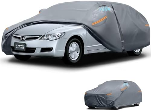 Waterproof Hyundai Kona 2017 2026  Car Cover with Breathable Vents   2026 Upgrade  Premium Covers with Cotton Liner and Zipper Door  Sun Rain Snow Dust Uv Protection  Gift with Towel