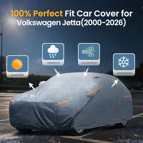 Waterproof Hyundai Kona 2017 2026  Car Cover with Breathable Vents   2026 Upgrade  Premium Covers with Cotton Liner and Zipper Door  Sun Rain Snow Dust Uv Protection  Gift with Towel