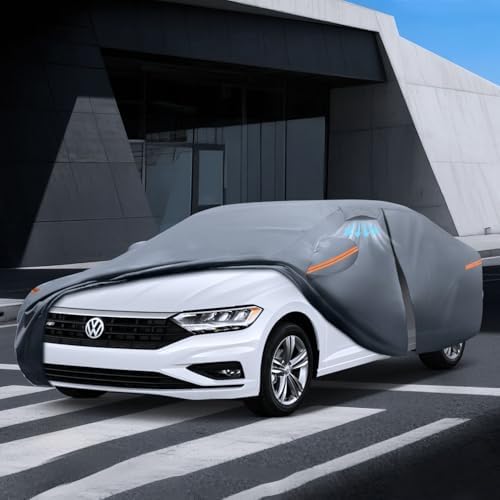 Waterproof Hyundai Kona 2017 2026  Car Cover with Breathable Vents   2026 Upgrade  Premium Covers with Cotton Liner and Zipper Door  Sun Rain Snow Dust Uv Protection  Gift with Towel