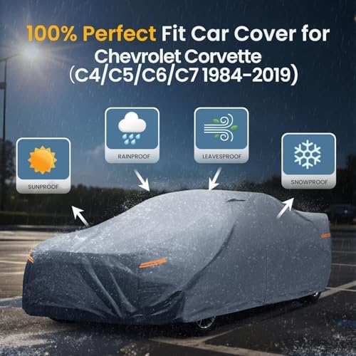 Waterproof Hyundai Kona 2017 2026  Car Cover with Breathable Vents   2026 Upgrade  Premium Covers with Cotton Liner and Zipper Door  Sun Rain Snow Dust Uv Protection  Gift with Towel