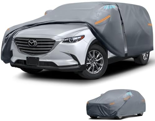 Waterproof Hyundai Kona 2017 2026  Car Cover with Breathable Vents   2026 Upgrade  Premium Covers with Cotton Liner and Zipper Door  Sun Rain Snow Dust Uv Protection  Gift with Towel