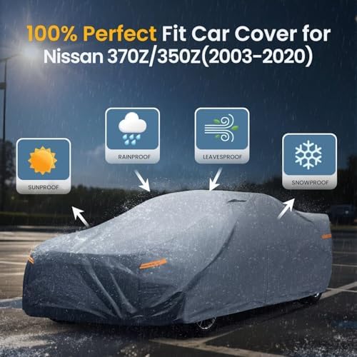 Waterproof Hyundai Kona 2017 2026  Car Cover with Breathable Vents   2026 Upgrade  Premium Covers with Cotton Liner and Zipper Door  Sun Rain Snow Dust Uv Protection  Gift with Towel
