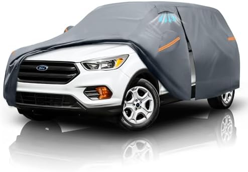 Waterproof Hyundai Kona 2017 2026  Car Cover with Breathable Vents   2026 Upgrade  Premium Covers with Cotton Liner and Zipper Door  Sun Rain Snow Dust Uv Protection  Gift with Towel