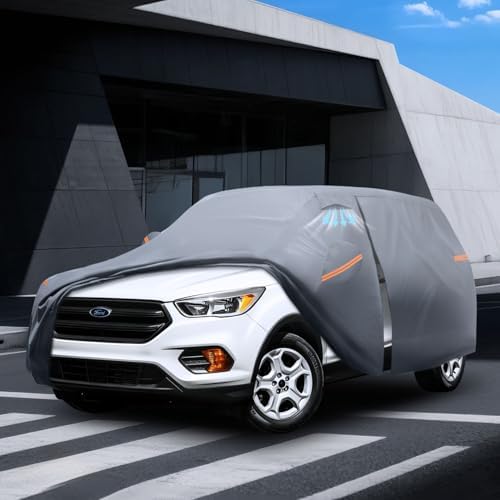 Waterproof Hyundai Kona 2017 2026  Car Cover with Breathable Vents   2026 Upgrade  Premium Covers with Cotton Liner and Zipper Door  Sun Rain Snow Dust Uv Protection  Gift with Towel