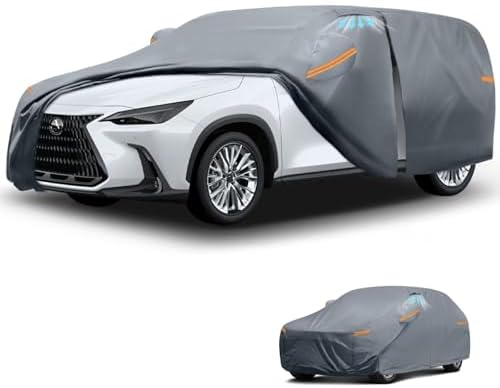 Waterproof Hyundai Kona 2017 2026  Car Cover with Breathable Vents   2026 Upgrade  Premium Covers with Cotton Liner and Zipper Door  Sun Rain Snow Dust Uv Protection  Gift with Towel