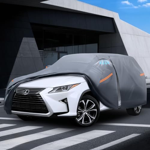 Waterproof Hyundai Kona 2017 2026  Car Cover with Breathable Vents   2026 Upgrade  Premium Covers with Cotton Liner and Zipper Door  Sun Rain Snow Dust Uv Protection  Gift with Towel