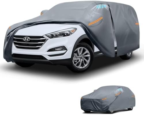 Waterproof Hyundai Kona 2017 2026  Car Cover with Breathable Vents   2026 Upgrade  Premium Covers with Cotton Liner and Zipper Door  Sun Rain Snow Dust Uv Protection  Gift with Towel