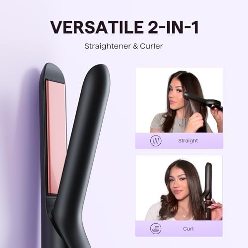 Wavytalk 3 in 1 Curling Wand Set  Multi Curl  Curling Iron Set with Heated Round Brush  Flat Iron Hair Straightener  1 1/4 inch Curling Iron  Dual Voltage Hair Curler