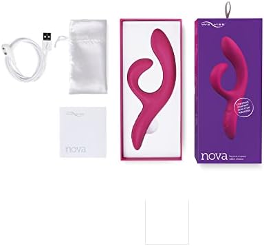 We Vibe Nova 2 Dual Rabbit Vibrator for Women   Dildo Vibrator Adult Sex Toy   Female Clitoral Stimulator   G Spot Massager with 10 Vibration Modes   Remote App Control Sex Toy for Couples   Pink