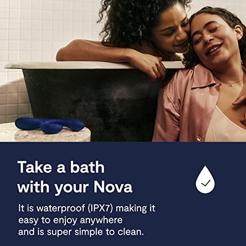 We Vibe Nova 2 Dual Rabbit Vibrator for Women   Dildo Vibrator Adult Sex Toy   Female Clitoral Stimulator   G Spot Massager with 10 Vibration Modes   Remote App Control Sex Toy for Couples   Blue