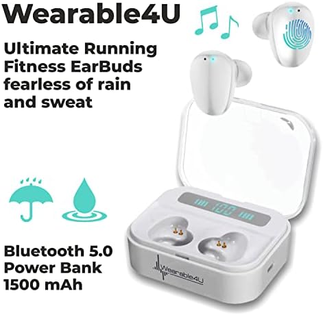 Wearable4U Garmin Forerunner 265 Music GPS Running 46 mm Smartwatch  Black with AMOLED 1 3 in Touchscreen Display White Earbuds Bundle