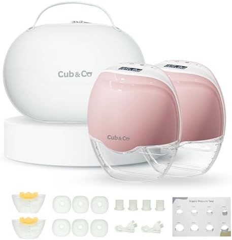 Wearable Hands Free Breast Pump   Portable Electric Breastfeeding Pump with Multiple Suction Modes  Leakproof Design  LED Display & Travel Case   120 Milliliters Capacity