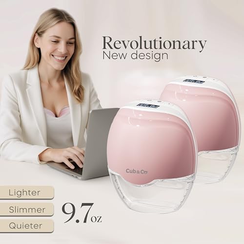 Wearable Hands Free Breast Pump   Portable Electric Breastfeeding Pump with Multiple Suction Modes  Leakproof Design  LED Display & Travel Case   120 Milliliters Capacity