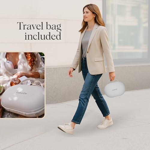 Wearable Hands Free Breast Pump   Portable Electric Breastfeeding Pump with Multiple Suction Modes  Leakproof Design  LED Display & Travel Case   120 Milliliters Capacity