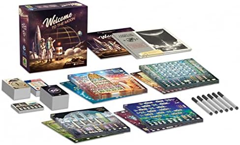 Welcome to  The Moon Board Game   Sci Fi Strategy Game   Narrative Adventure Game   Ages 10    1 6 Players   Average Playtime 25 Minutes   Made by Blue Cocker Games  Various   WTMOON01 