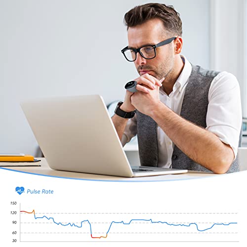 Wellue O2ring Pulse Oximeter   Rechargeable Bluetooth Oxygen Saturation Monitor with Reminder  Wearable O2 Meter Continuous Tracking of Oxygen Level and Pulse Rate with Free APP & PC Software