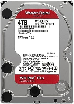Western Digital 12TB WD Red Plus NAS Internal Hard Drive HDD   7200 RPM  SATA 6 GB/s  CMR  512 MB Cache  3 5   WD120EFGX