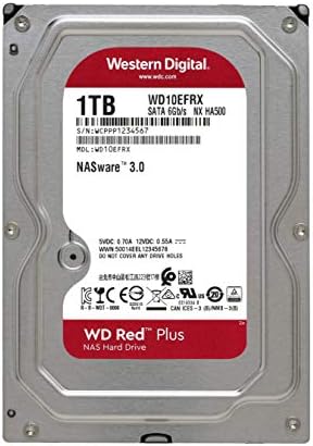 Western Digital 12TB WD Red Plus NAS Internal Hard Drive HDD   7200 RPM  SATA 6 GB/s  CMR  512 MB Cache  3 5   WD120EFGX