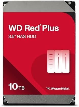 Western Digital 12TB WD Red Plus NAS Internal Hard Drive HDD   7200 RPM  SATA 6 GB/s  CMR  512 MB Cache  3 5   WD120EFGX