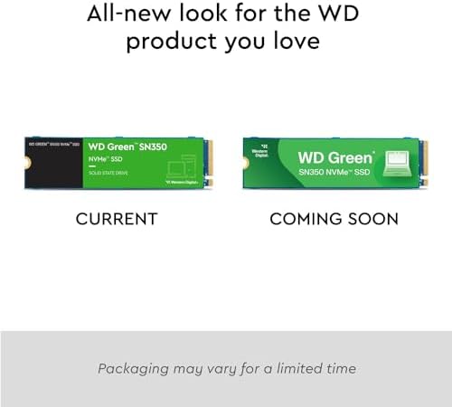 Western Digital 1TB WD Green SN350 NVMe Internal SSD Solid State Drive   Gen3 PCIe  QLC  M 2 2280  Up to 3 200 MB/s   WDS100T3G0C