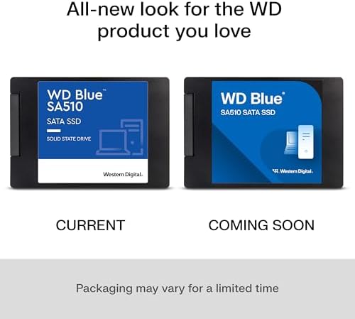 Western Digital WDS100T3B0A - Unidad interna de estado sólido SSD de 1 TB WD SA510 azul - SATA III 6 Gb/s, 2.5"/7 mm, hasta 560 MB/s - WDS100T3B0A (renovado)