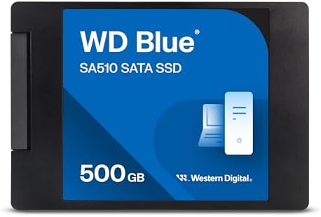 Western Digital WDS100T3B0A - Unidad interna de estado sólido SSD de 1 TB WD SA510 azul - SATA III 6 Gb/s, 2.5"/7 mm, hasta 560 MB/s - WDS100T3B0A (renovado)