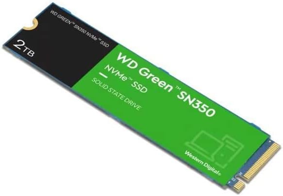 Western Digital 2TB WD Green SN350 NVMe Internal SSD Solid State Drive   Gen3 PCIe  QLC  M 2 2280  Up to 3 200 MB/s   WDS200T3G0C