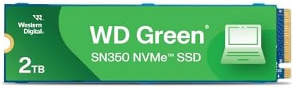 Western Digital 2TB WD Green SN350 NVMe Internal SSD Solid State Drive   Gen3 PCIe  QLC  M 2 2280  Up to 3 200 MB/s   WDS200T3G0C