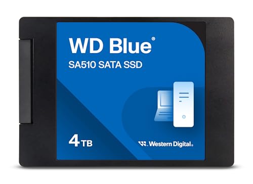 Western Digital 4TB WD Blue SA510 SATA Internal Solid State Drive SSD   SATA III 6 Gb/s  2 5/7mm  Up to 560 MB/s   WDS400T3B0A