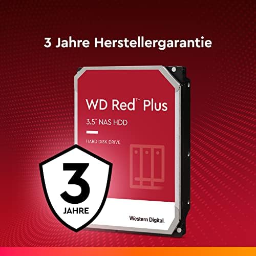 Western Digital 6TB WD Red Plus NAS Internal Hard Drive HDD   5400 RPM  SATA 6 Gb/s  CMR  256 MB Cache  3 5  WD60EFPX