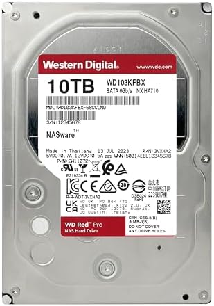 Western Digital 6TB WD Red Plus NAS Internal Hard Drive HDD   5400 RPM  SATA 6 Gb/s  CMR  256 MB Cache  3 5  WD60EFPX