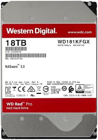 Western Digital 6TB WD Red Plus NAS Internal Hard Drive HDD   5400 RPM  SATA 6 Gb/s  CMR  256 MB Cache  3 5  WD60EFPX