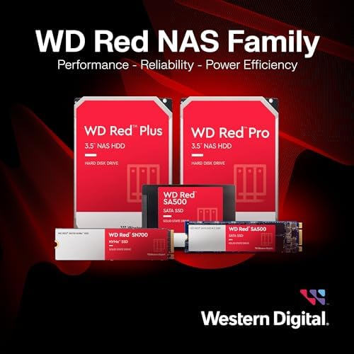 Western Digital 6TB WD Red Plus NAS Internal Hard Drive HDD   5400 RPM  SATA 6 Gb/s  CMR  256 MB Cache  3 5  WD60EFPX